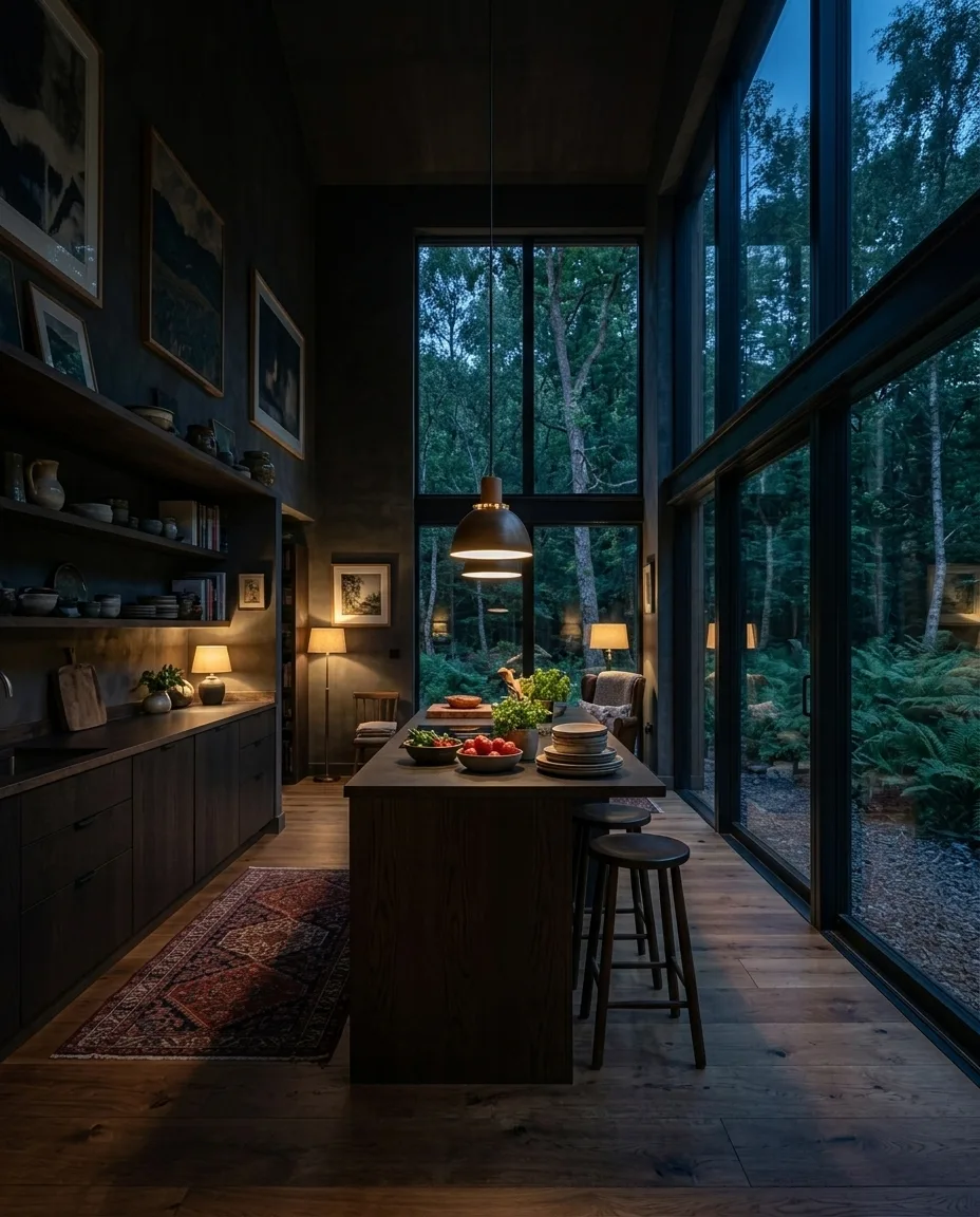 Kitchen of Villa Kalda, drawn by AI